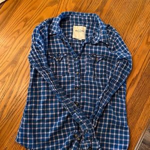 Abercrombie and Fitch Girls extra-large button up plaid shirt